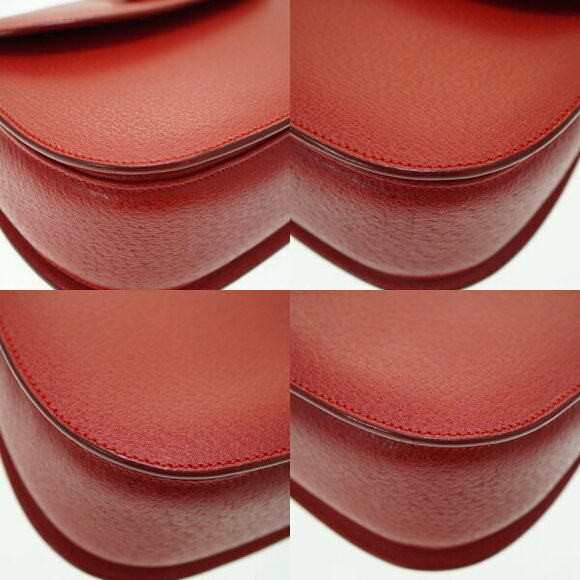 Gucci Bamboo Shoulder Handbag Red Leather Strap - Picture 8 of 8